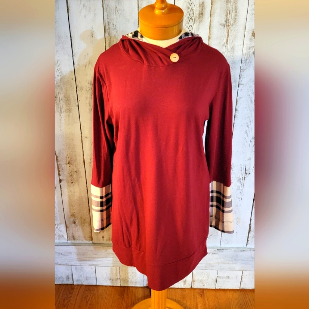 NWT Maroon Long Sleeve Pullover